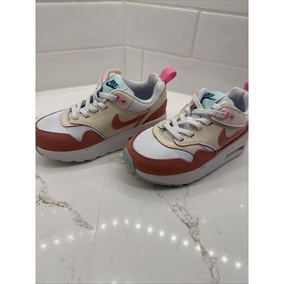 Nike Air Max Kid's 1 EasyOn Low Ice Cream DZ3308-101 size 10C - Picture 2 of 7